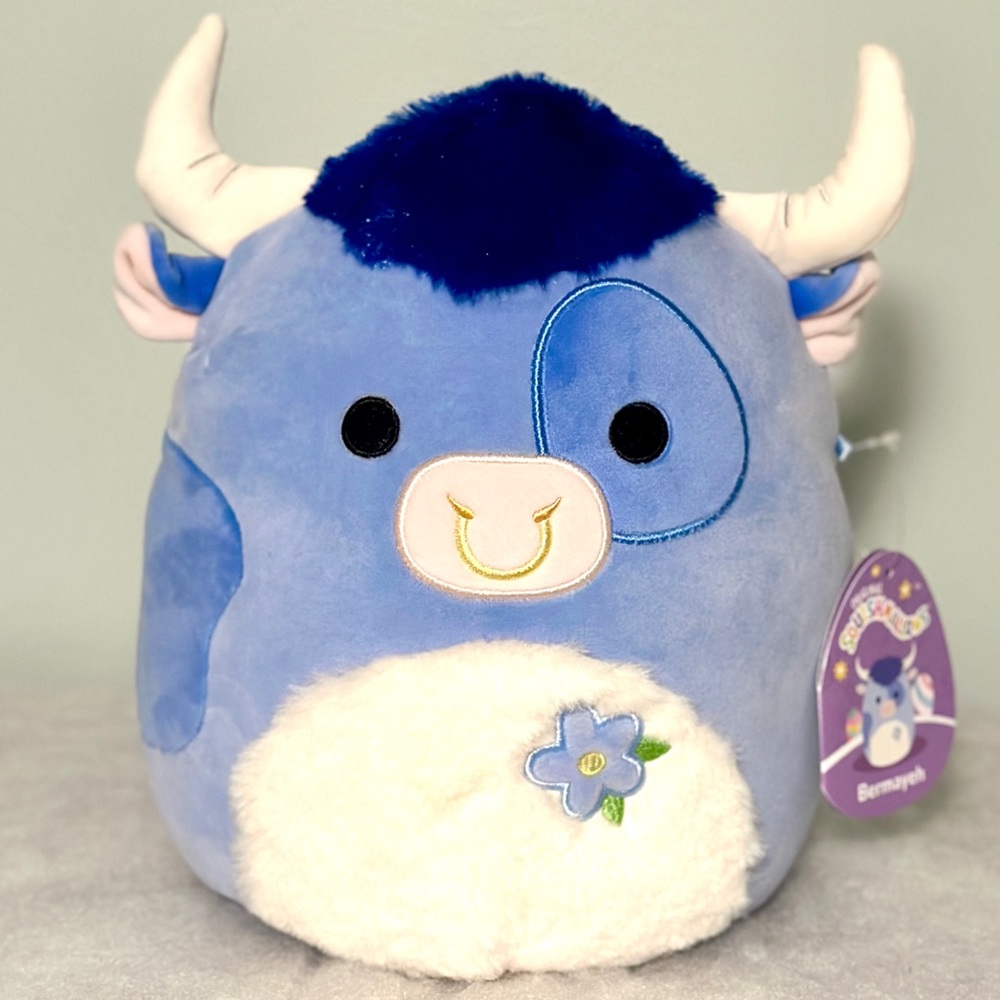 Squishmallows Bermayeh the Bull 12” Easter 2023  NEW WITH TAGS Meijer Release